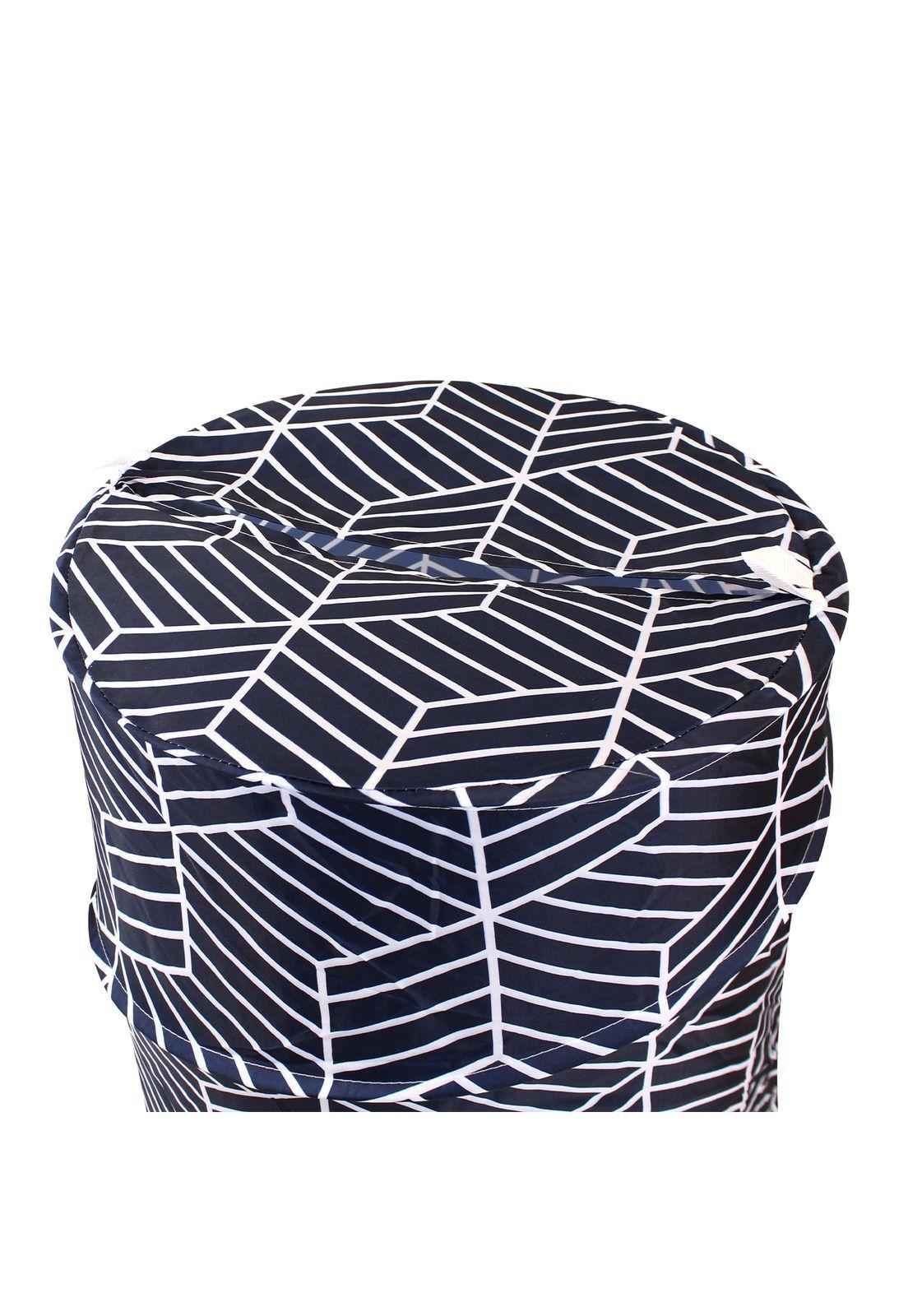 Cesto para ropa plegable Nautica Home 42x55cm azul-blanco-2