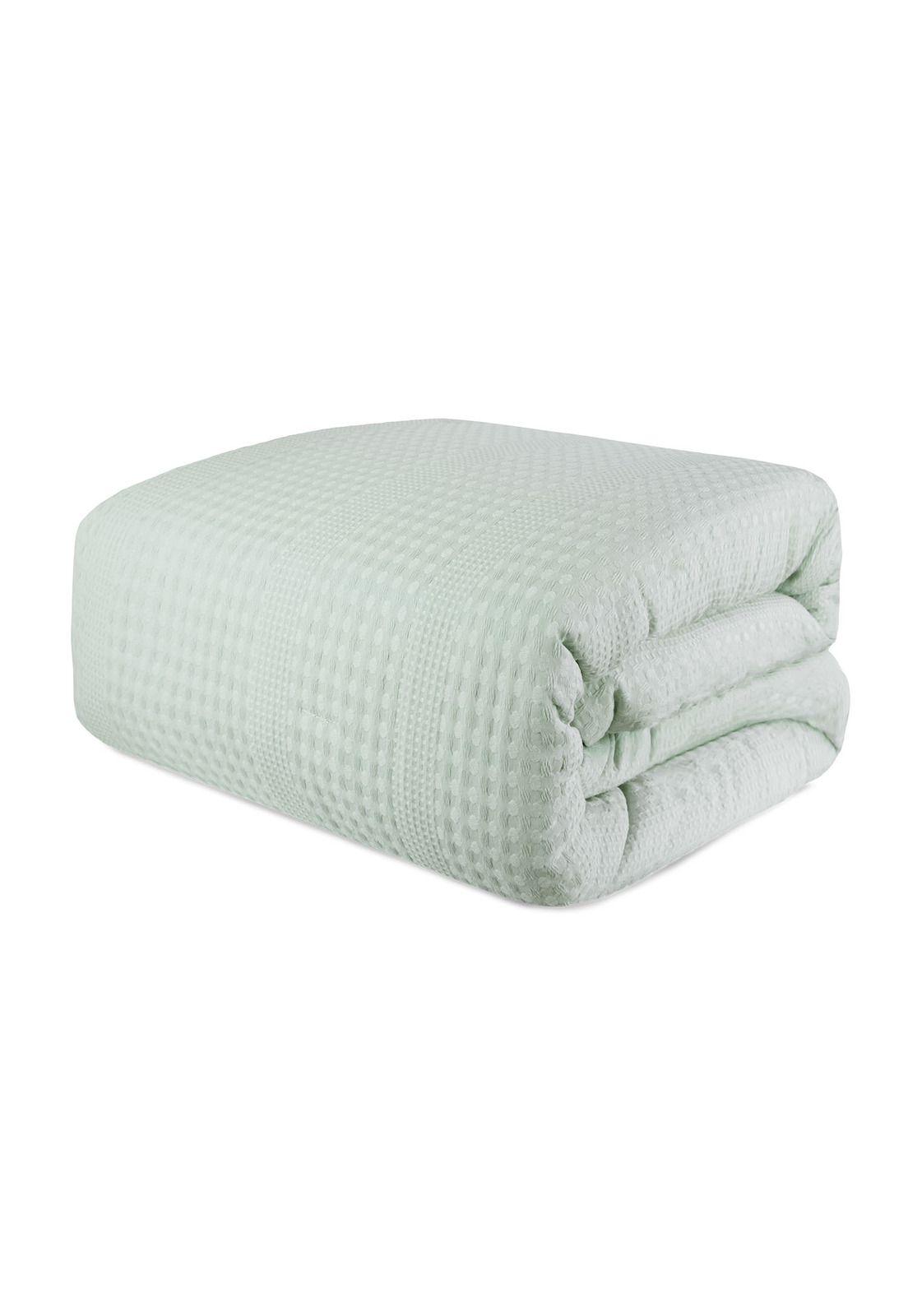 Cubrecama King Reversible + Fundas Nautica Home Verde agua-3