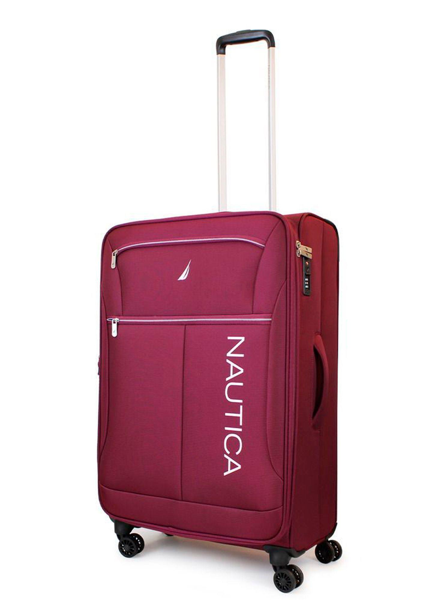 Set de 3 maletas blandas de tela S+M+L Nautica Valencia burdeo-3