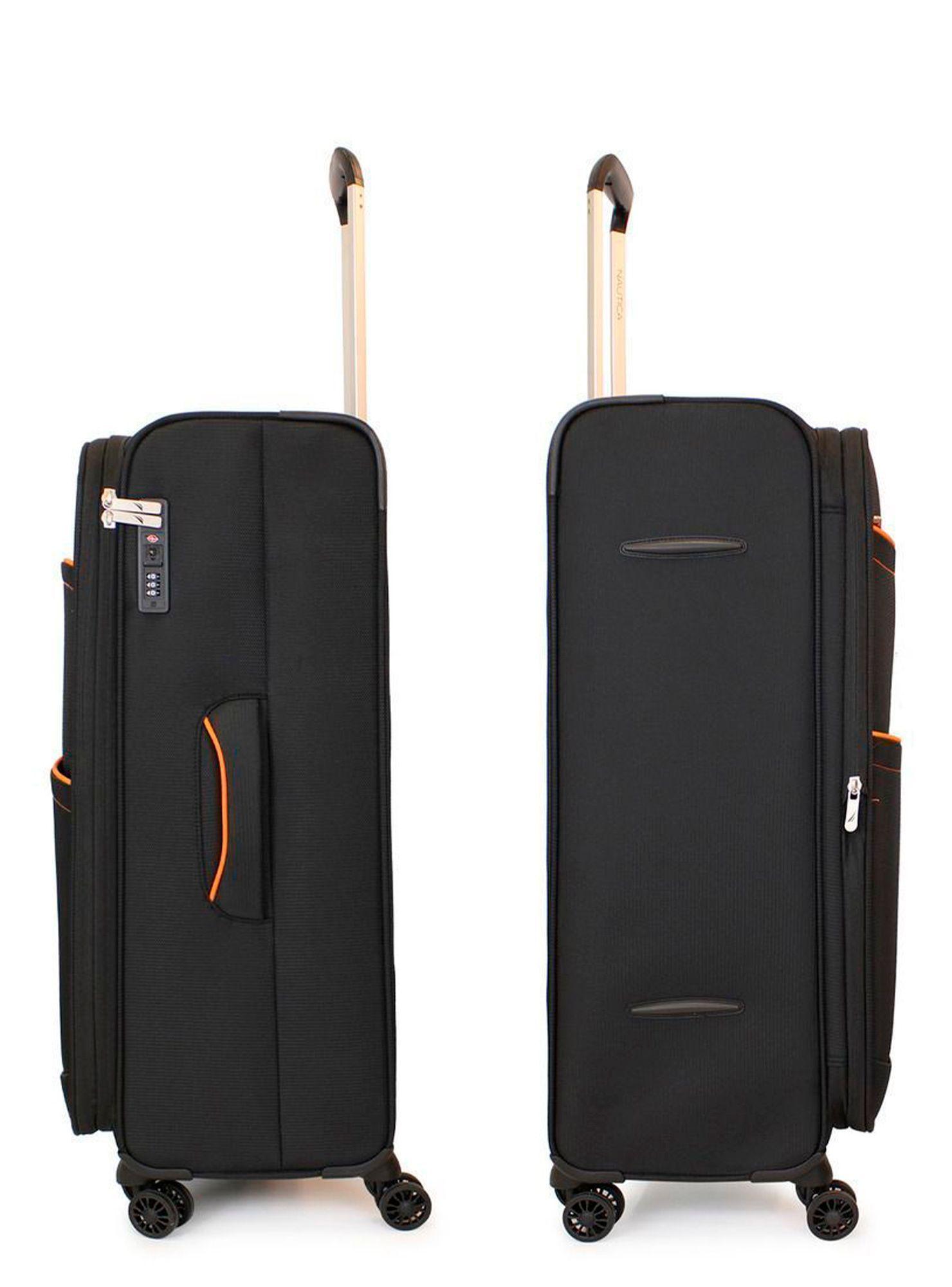 Set de 3 maletas blandas de tela S+M+L Nautica Lisboa negra-6