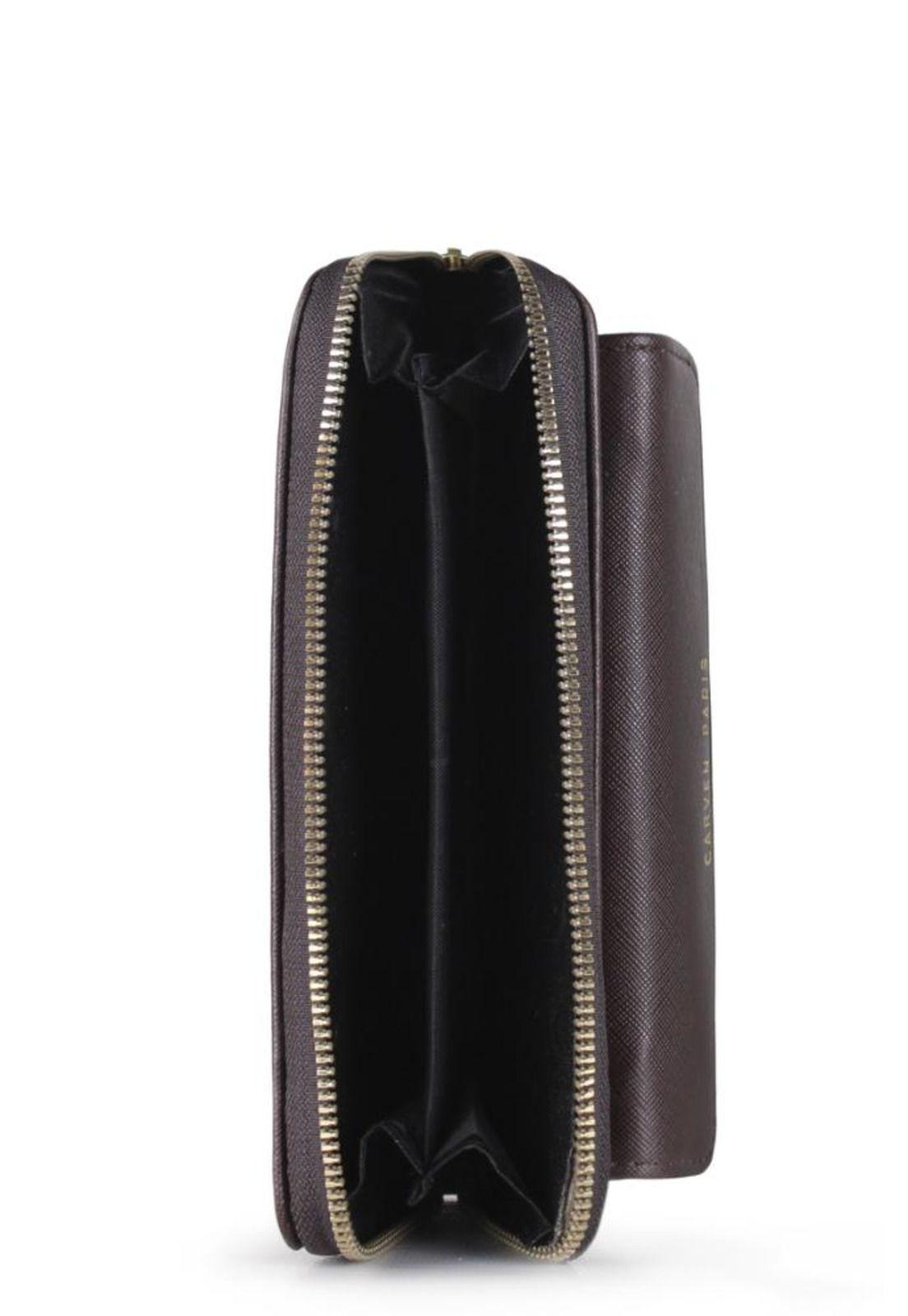 Billetera de mujer Aria café  Carven-2