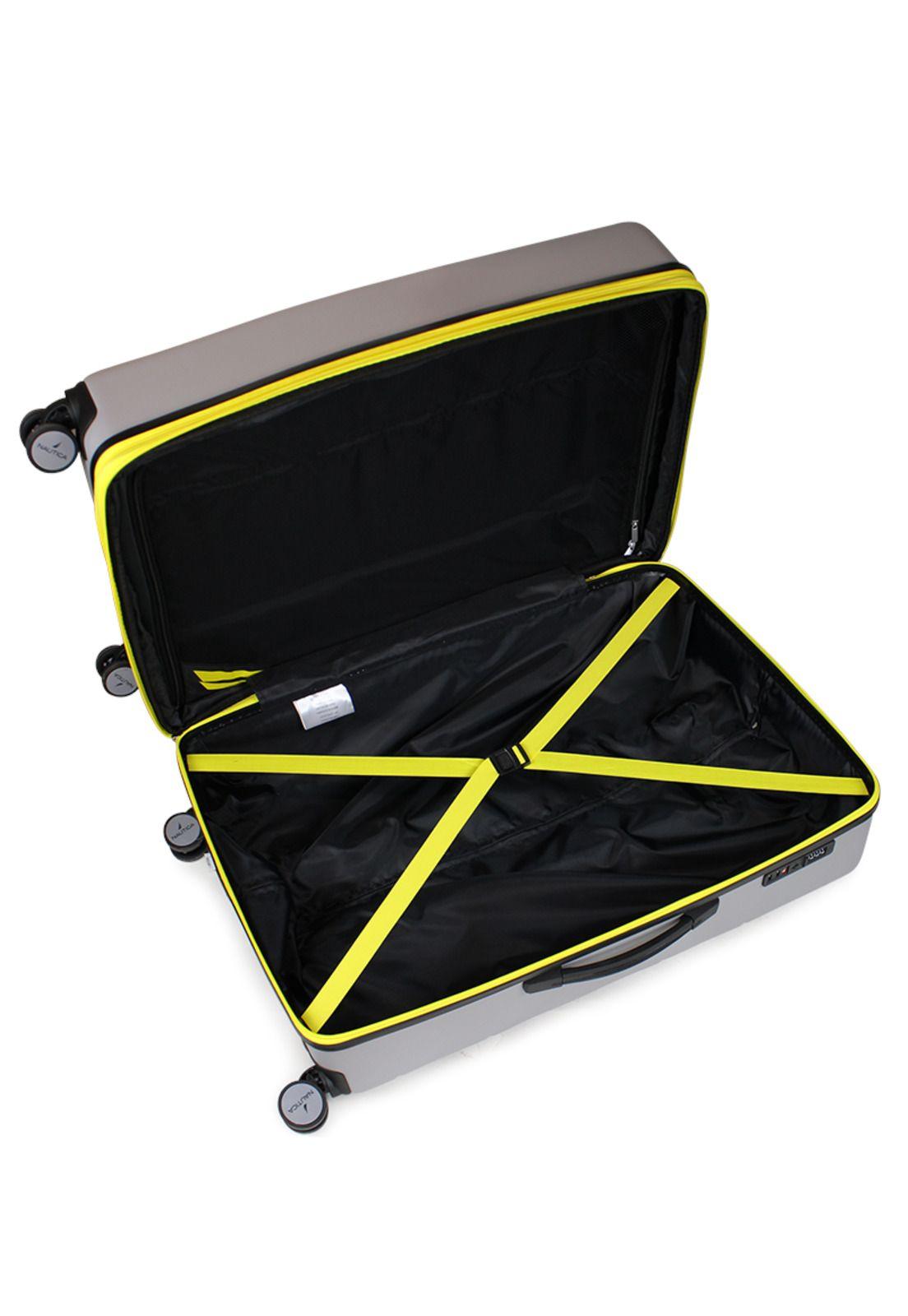 Pack Maleta grande Ibiza 23kg gris + Organizador Nautica-3