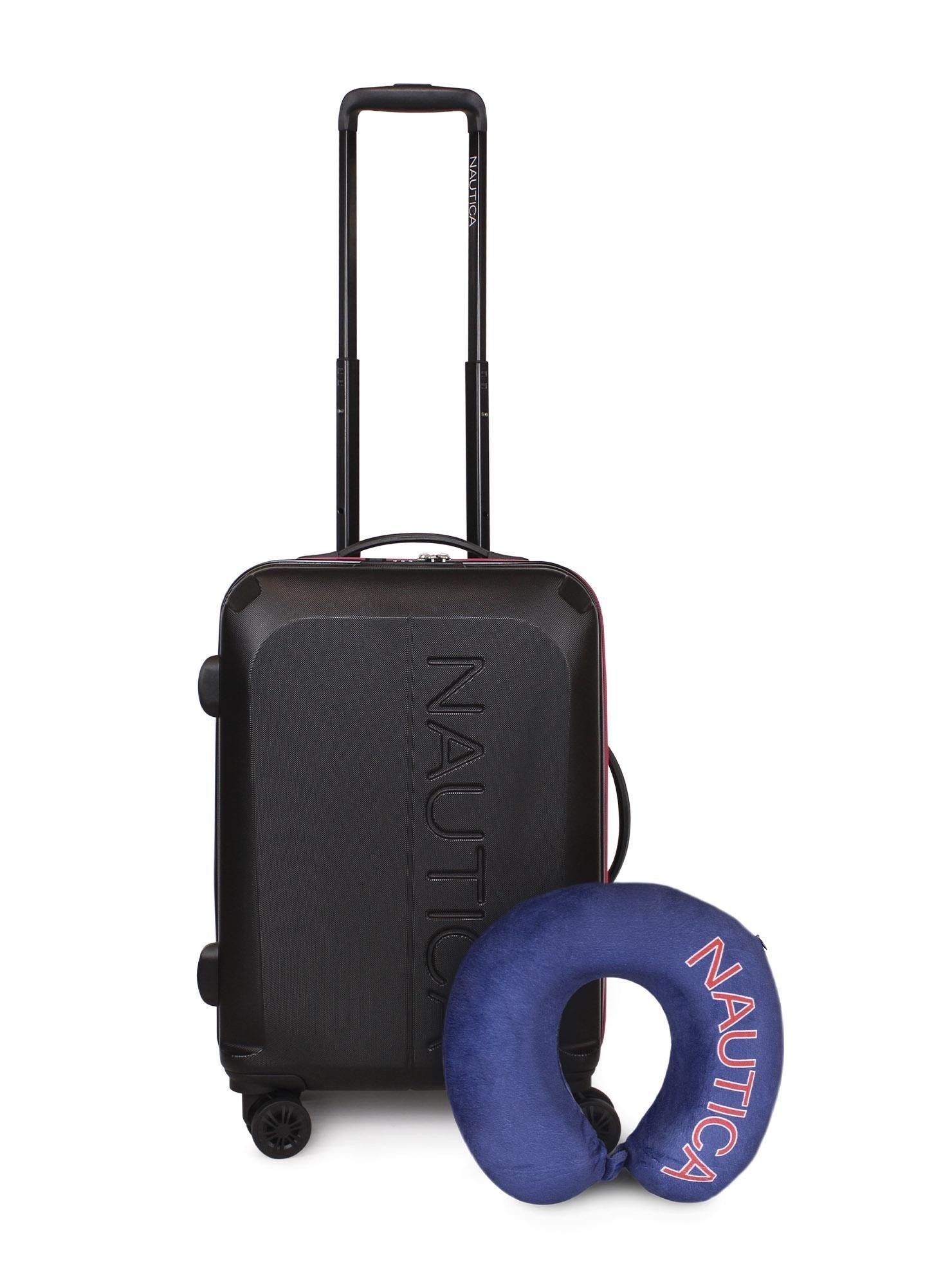 Maleta cabina S Vesper Negro + Cojín Cervical Azul-0