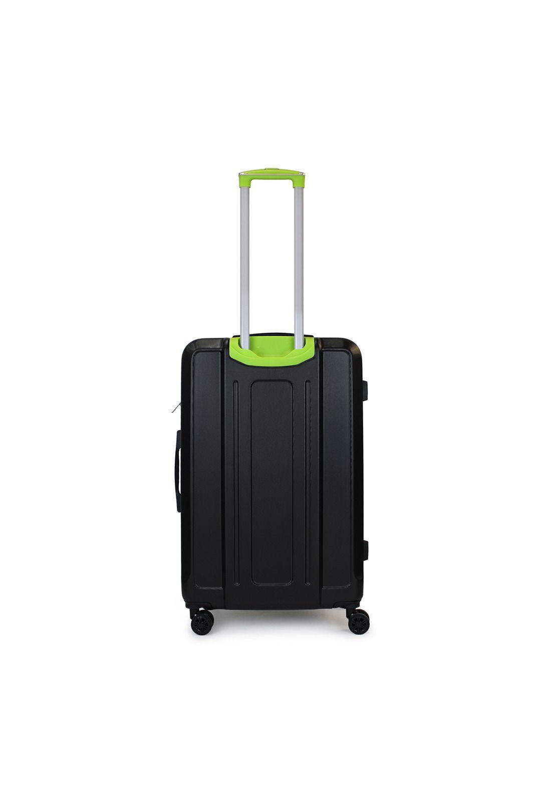 Maleta mediana Olympia 20kg negra-verde-2