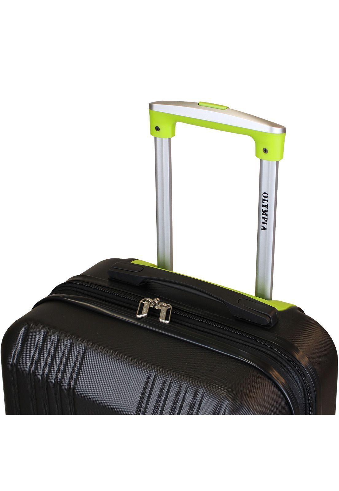 Maleta mediana Olympia 20kg negra-verde-4