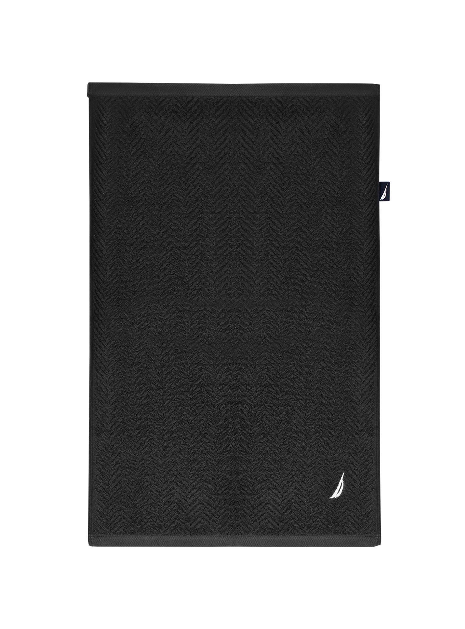 Toalla de cara VIS Nautica 100% algodón 30x50cm pieles sensibles negro-1