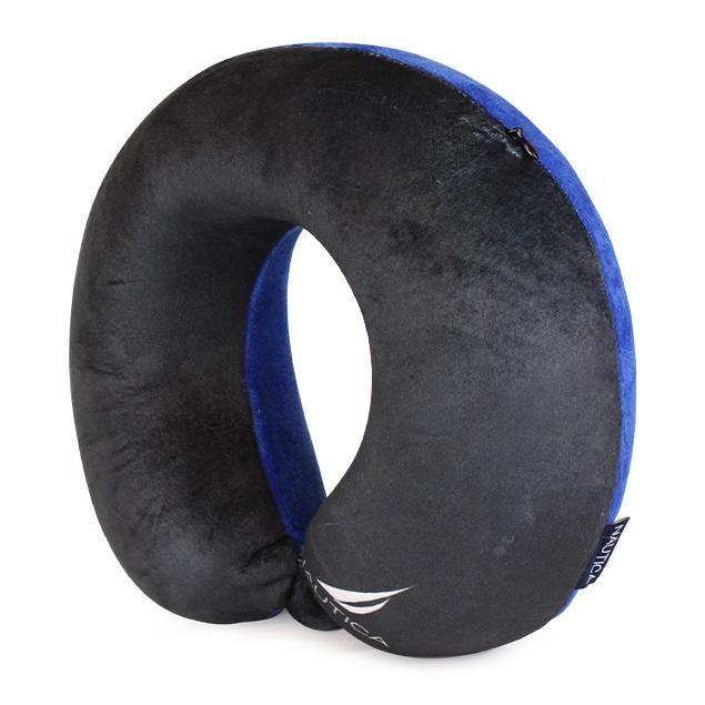 Set maletas Soho Azul S+M+L + Almohada Cojín Cervical Negro-Azul-5