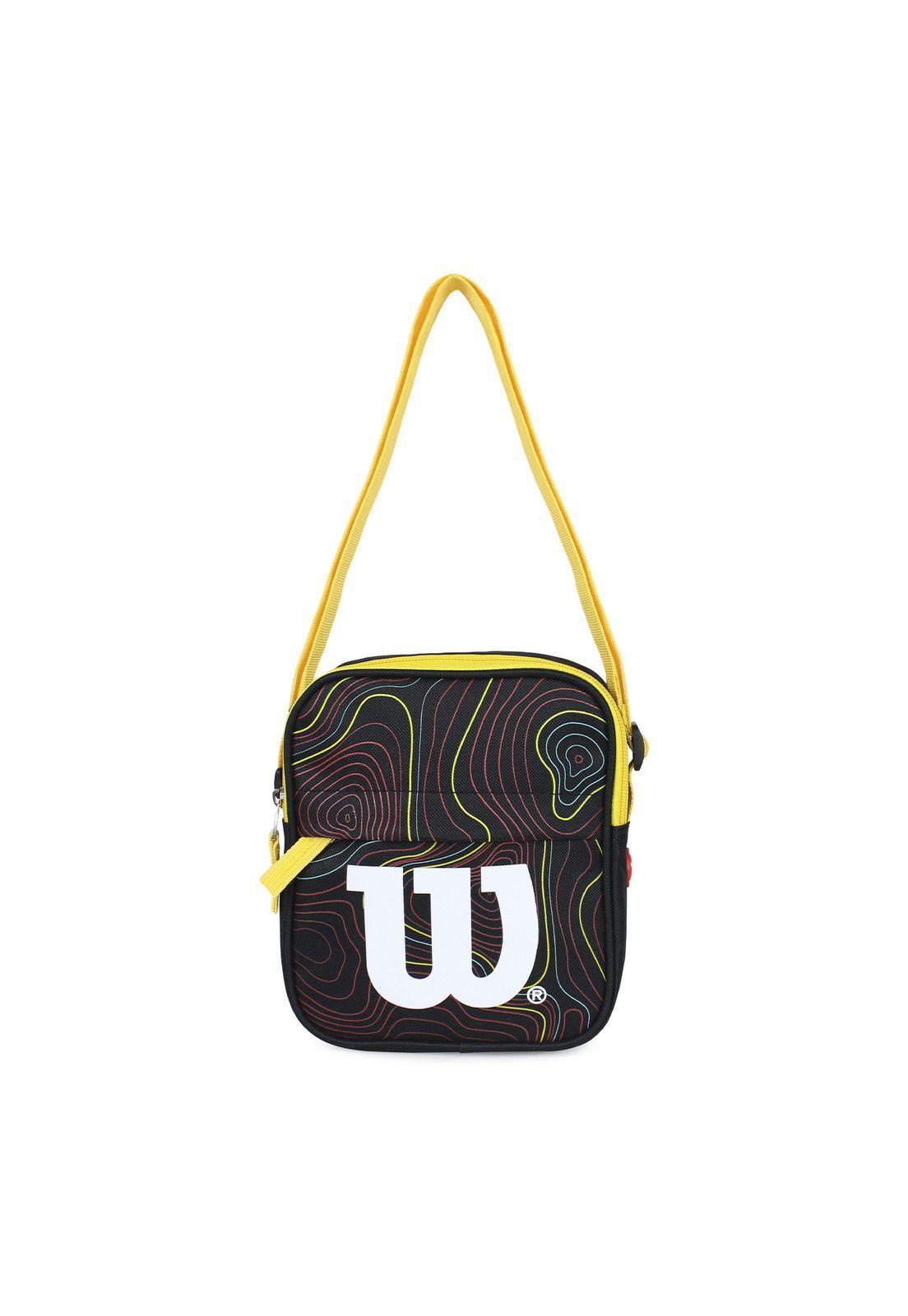 Pack Wilson Mochila Defy + Bandolera Harlem negro-Amarillo-5
