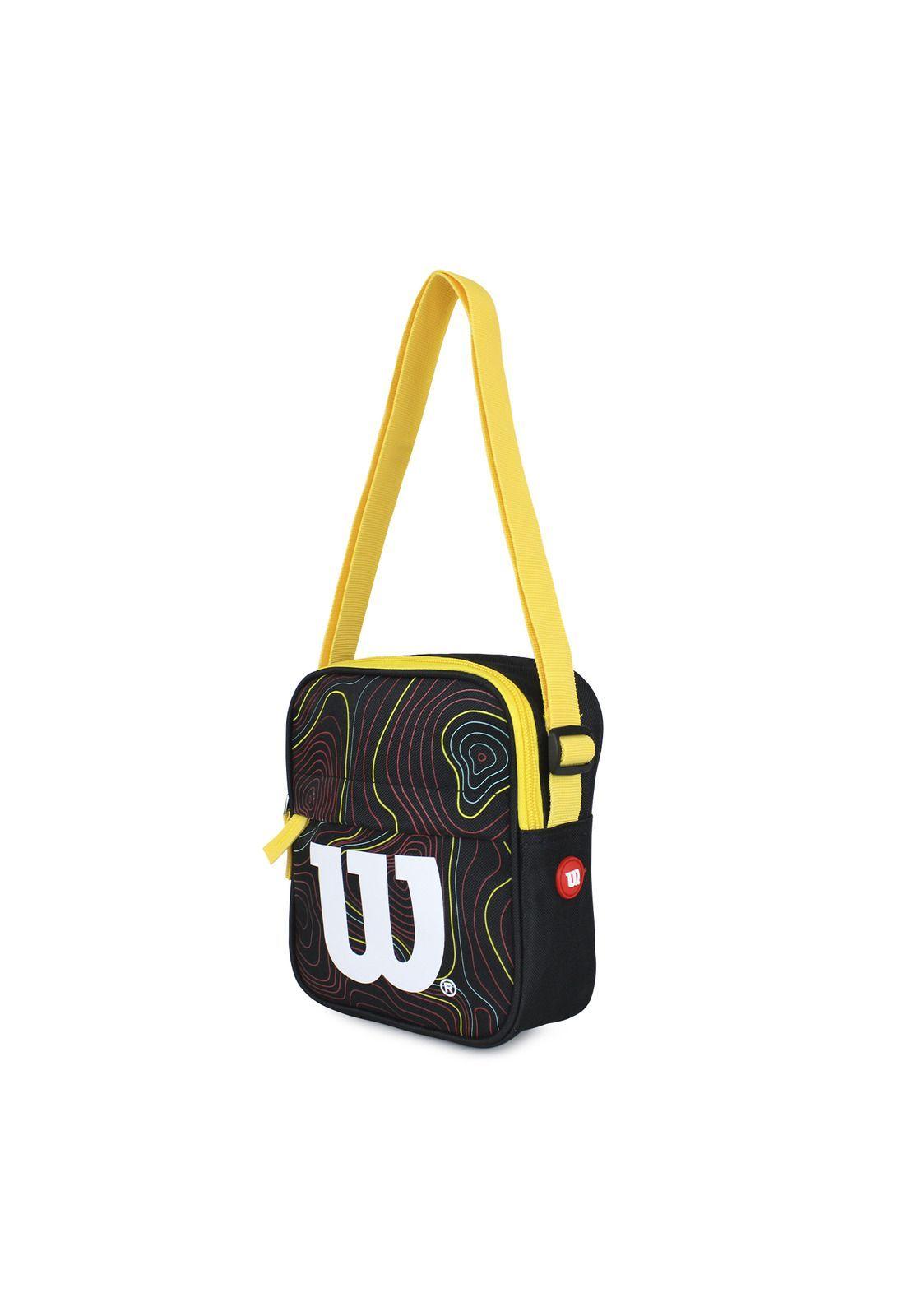 Pack Wilson Mochila Defy + Bandolera Harlem negro-Amarillo-6