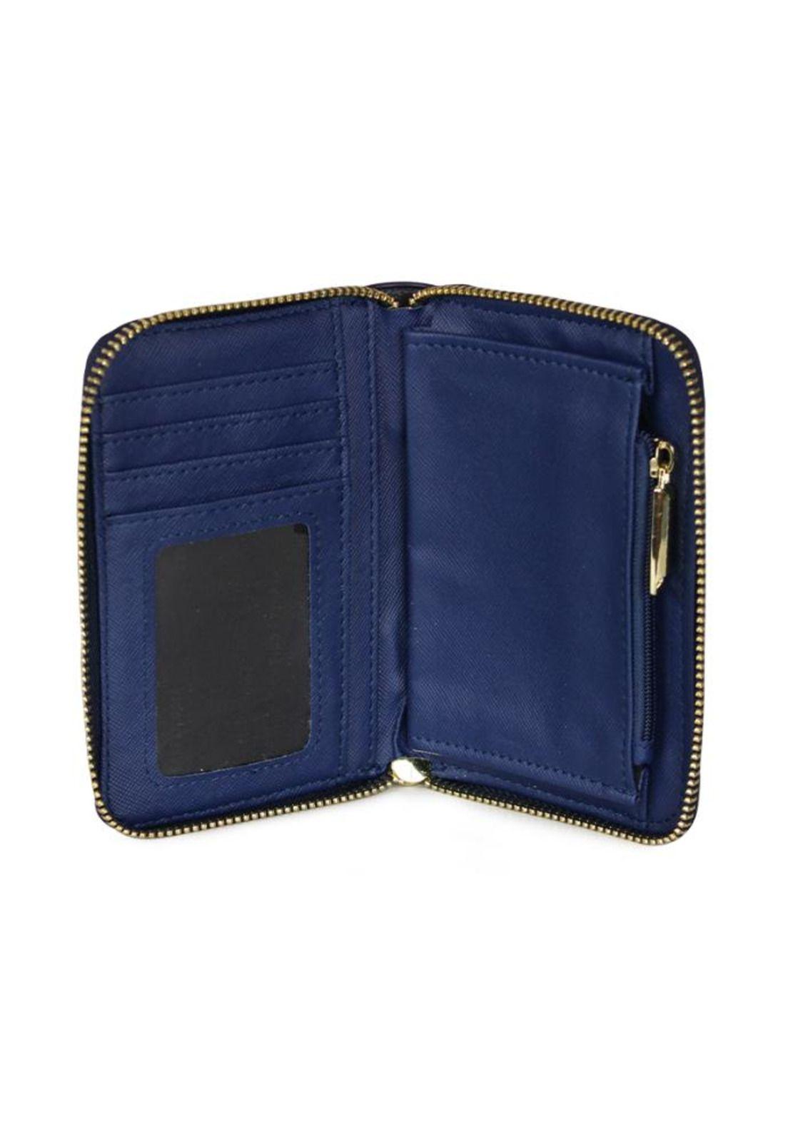Billetera mujer Trifold azul Kenneth Cole-3