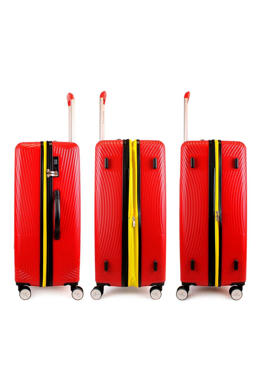 Pack 2 maletas Nautica S+L Bahamas 10kg y 23kg roja-5