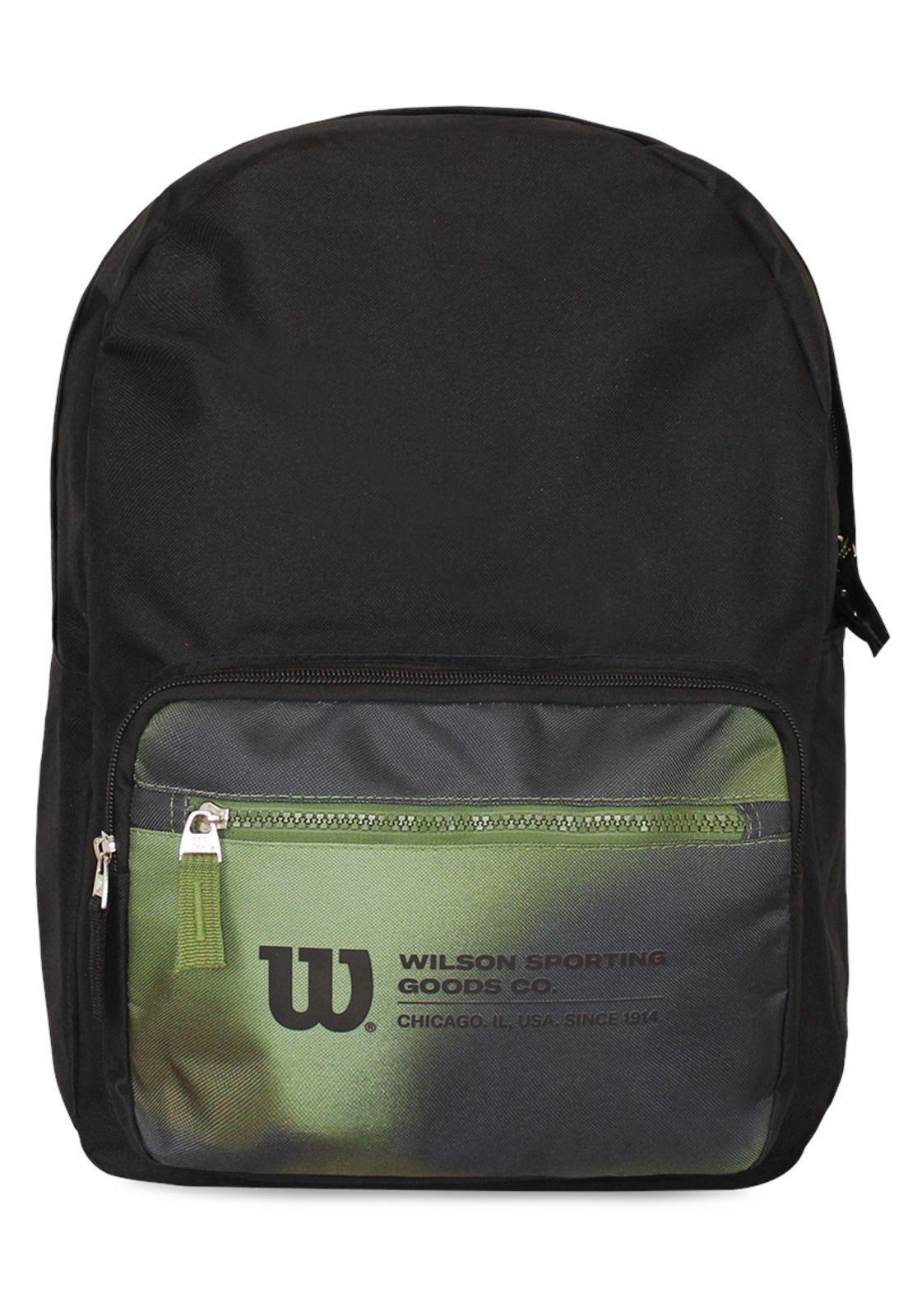 Mochila Portland negro-verde Wilson-0