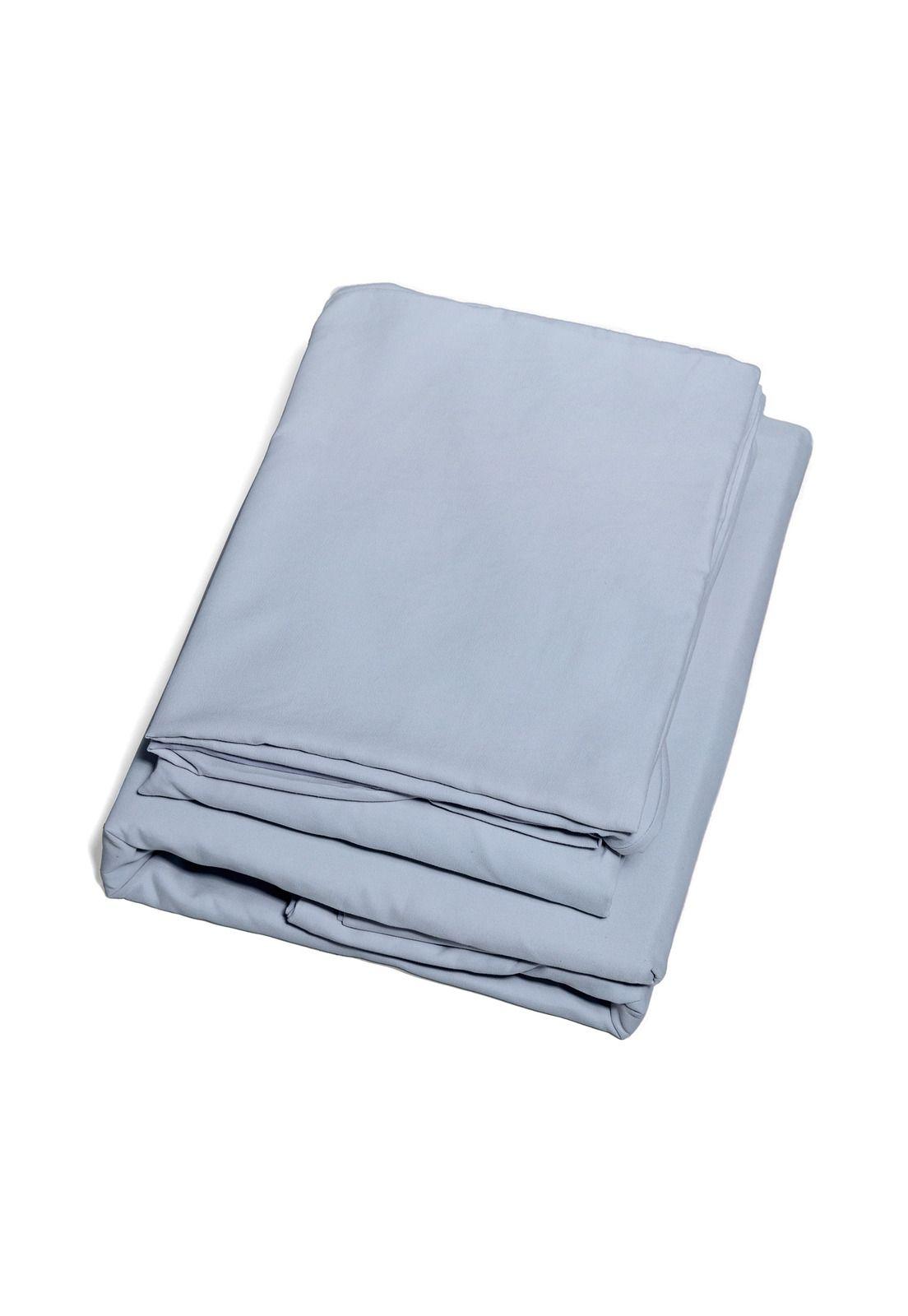 Juego de sábanas Nautica 4 piezas microfibra 2 plazas celeste-2