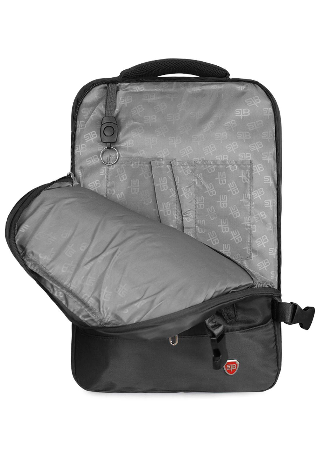 Mochila Viral negra con usb Swiss Bag-3