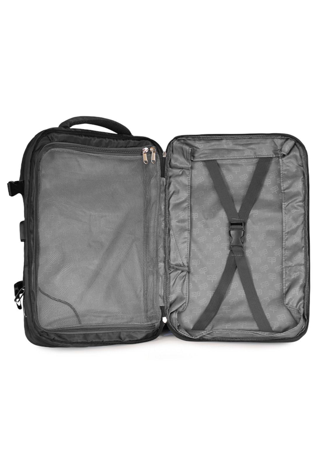 Mochila Viral negra con usb Swiss Bag-4