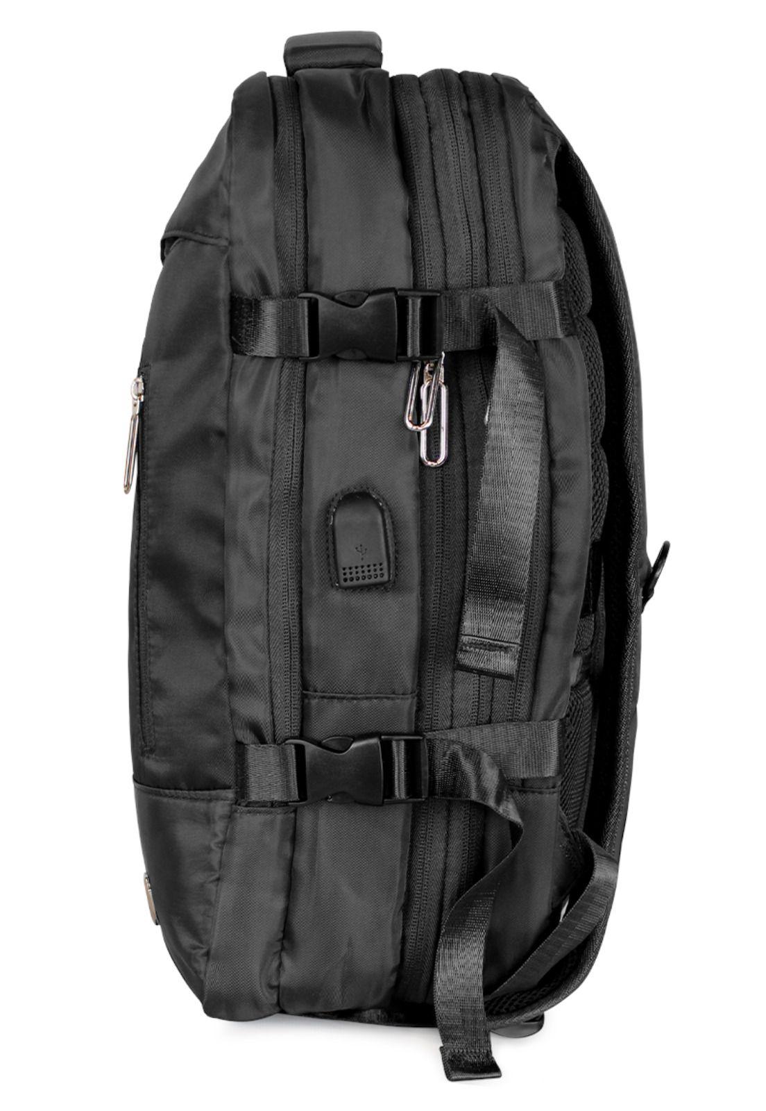 Mochila Viral negra con usb Swiss Bag-6