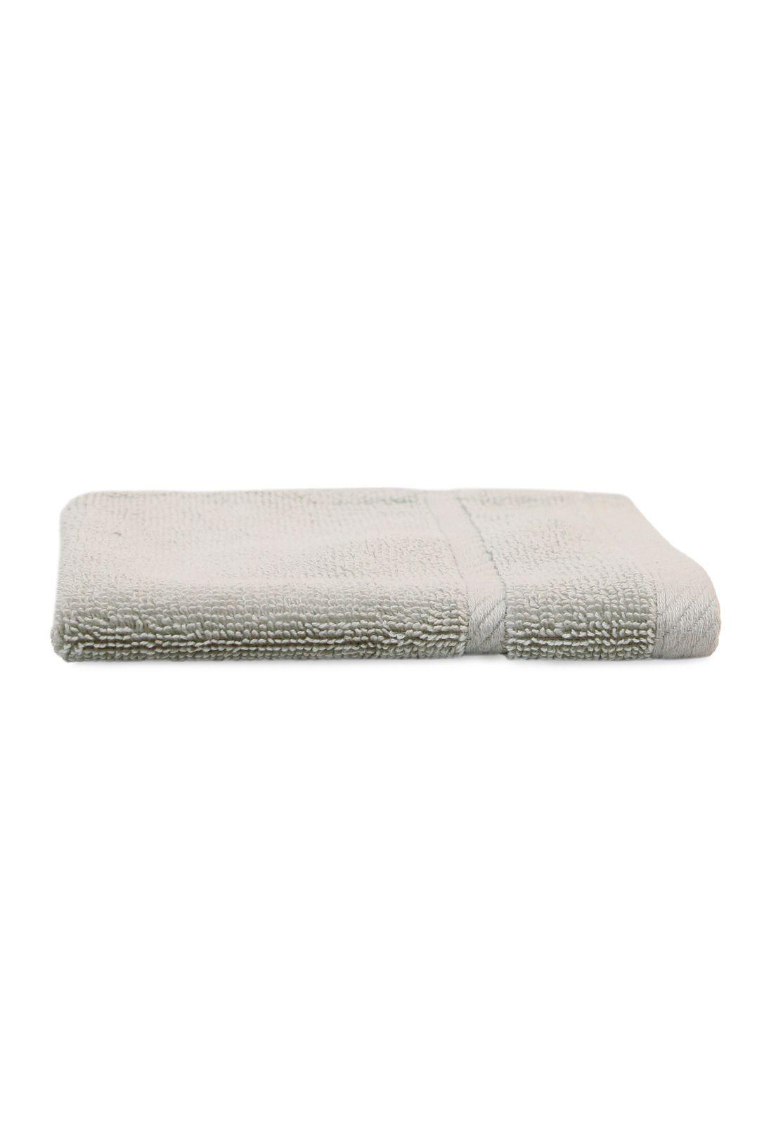 Toalla de cara SIGNATURE Nautica 100% algodón 33x33cm premium gris claro-2