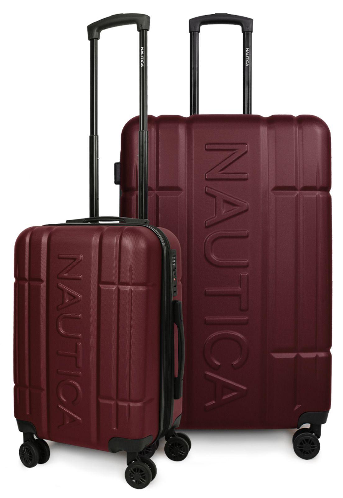 Pack 2 maletas S+L Amsterdam 10 y 23kg burdeo Nautica-0