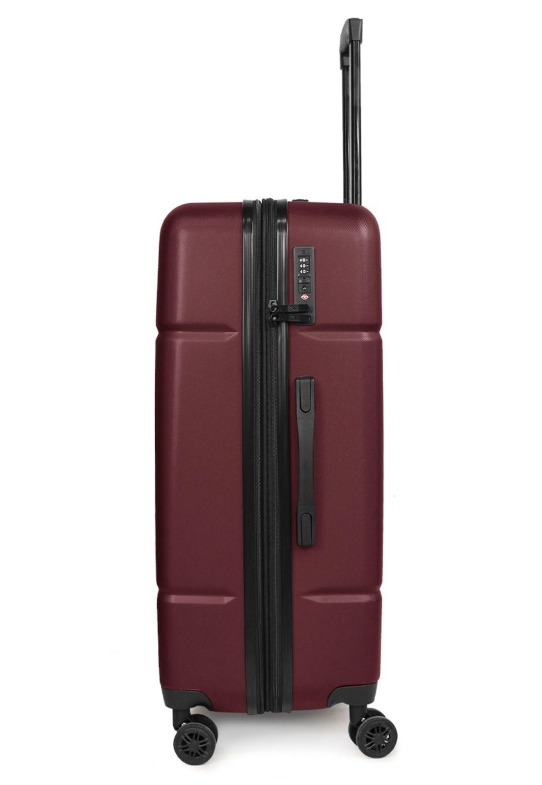 Pack 2 maletas S+L Amsterdam 10 y 23kg burdeo Nautica-7