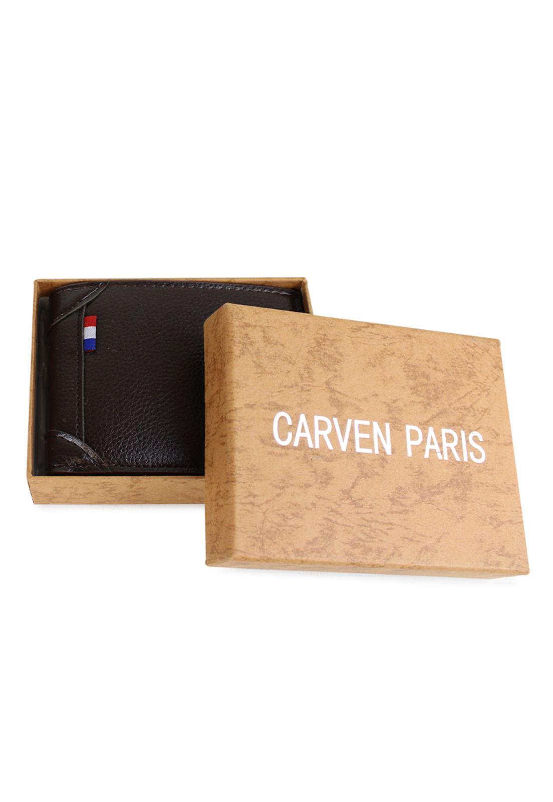 Billetera de hombre Agus café oscuro Carven Paris-4