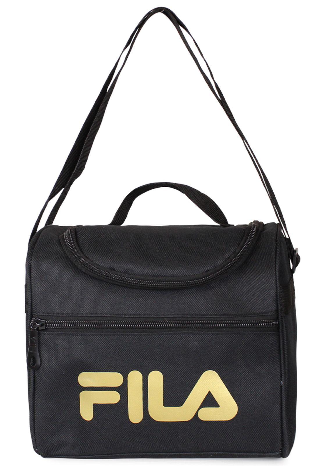 Set FILA Mochila 10lts Urbanix + Lonchera térmica + Estuche Spark negro-gold-4