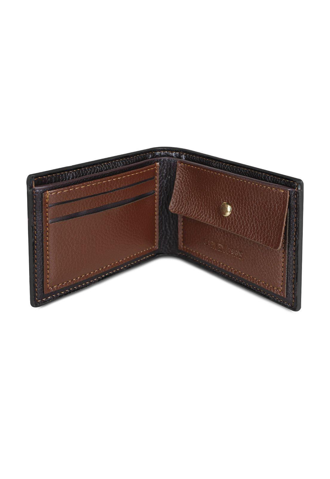 Billetera hombre Dante negra con monedero Carven Paris-5