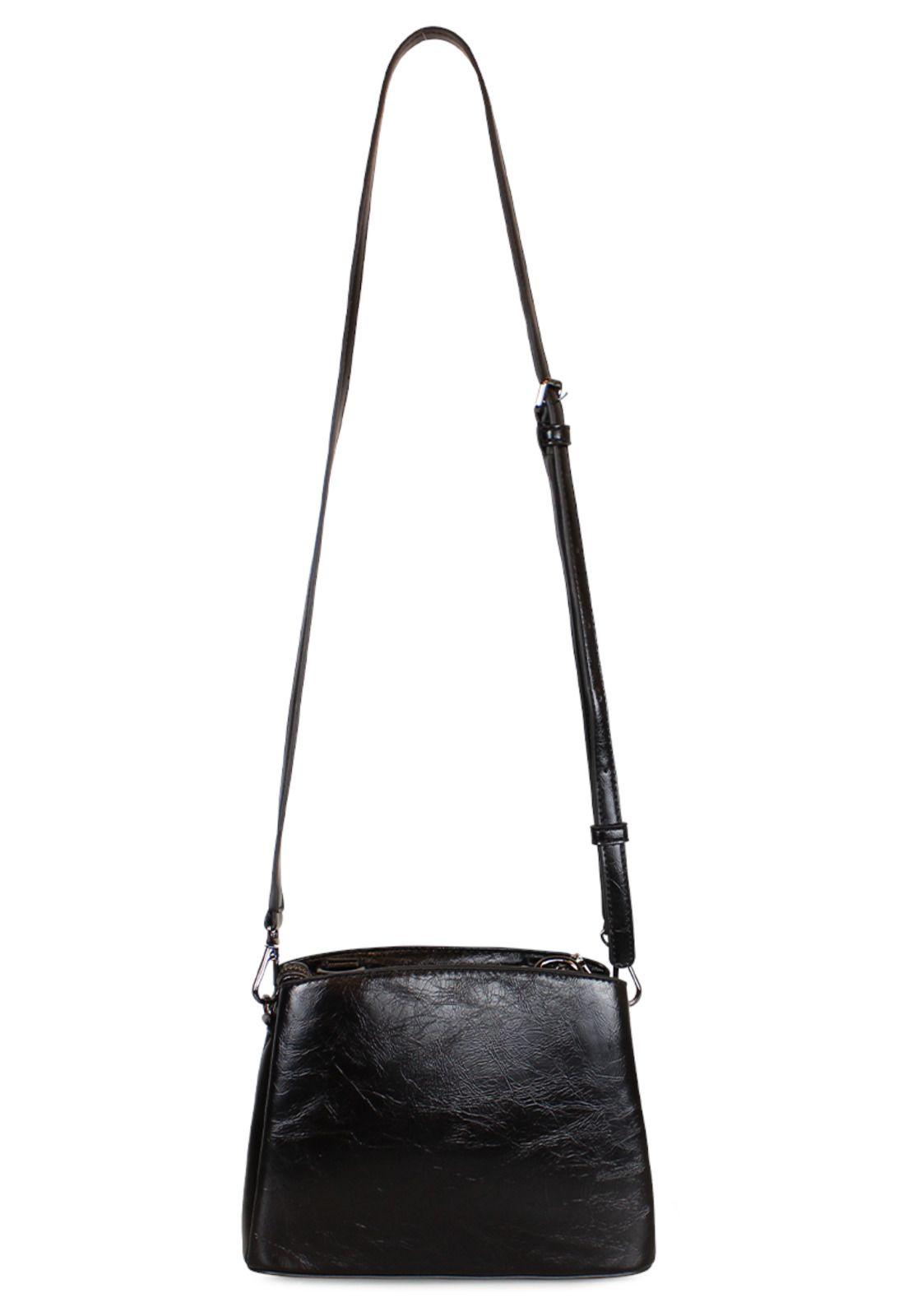 Cartera Donna Karan Peige Satchel negra DKNY-4