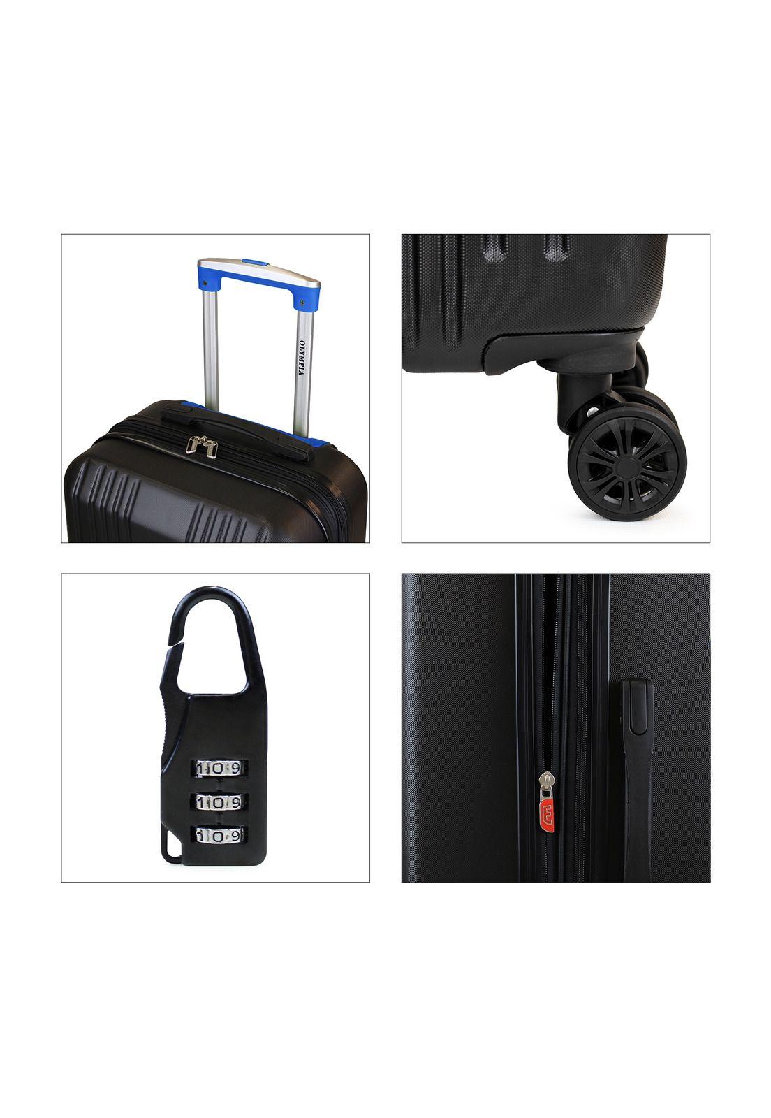 Set de 3 maletas S+M+L Olympia negro-azul-2