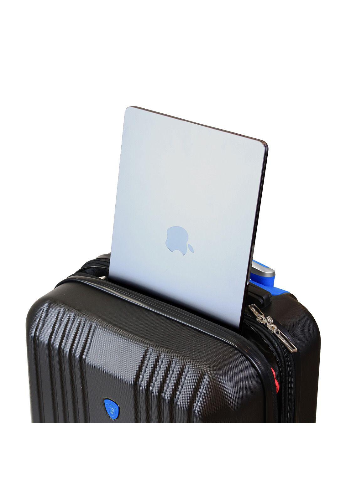 Set de 3 maletas S+M+L Olympia negro-azul-3