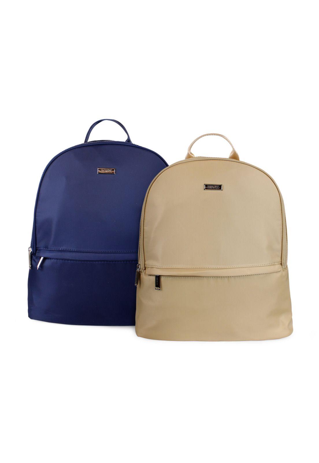 Pack Kenneth Cole 2 Mochilas Savannah beige y azul-0