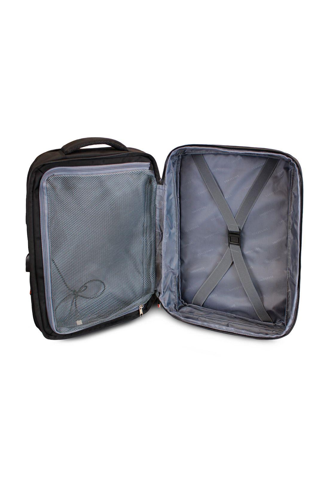 Mochila ejecutiva de viaje con portanotebook y USB ConectaGo black-2