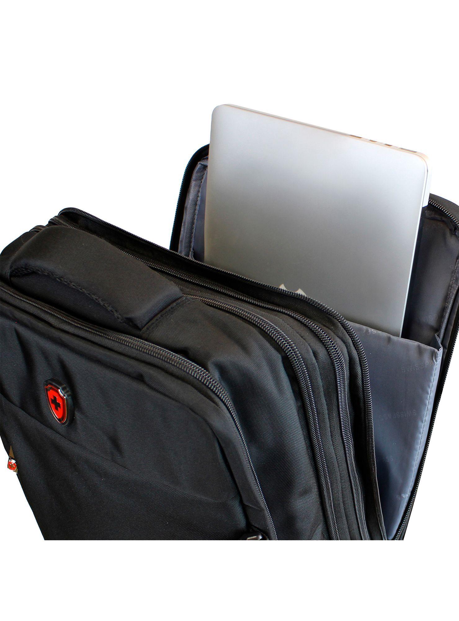 Mochila ejecutiva de viaje con portanotebook y USB ConectaGo black-3