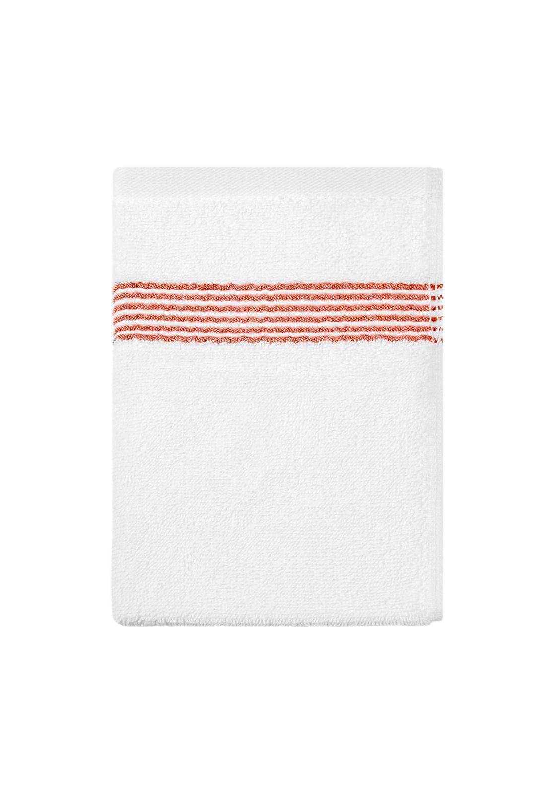 Set 2 Toallas Nautica MAV Cara+mano 100% algodón alta calidad blanco-rojo-2