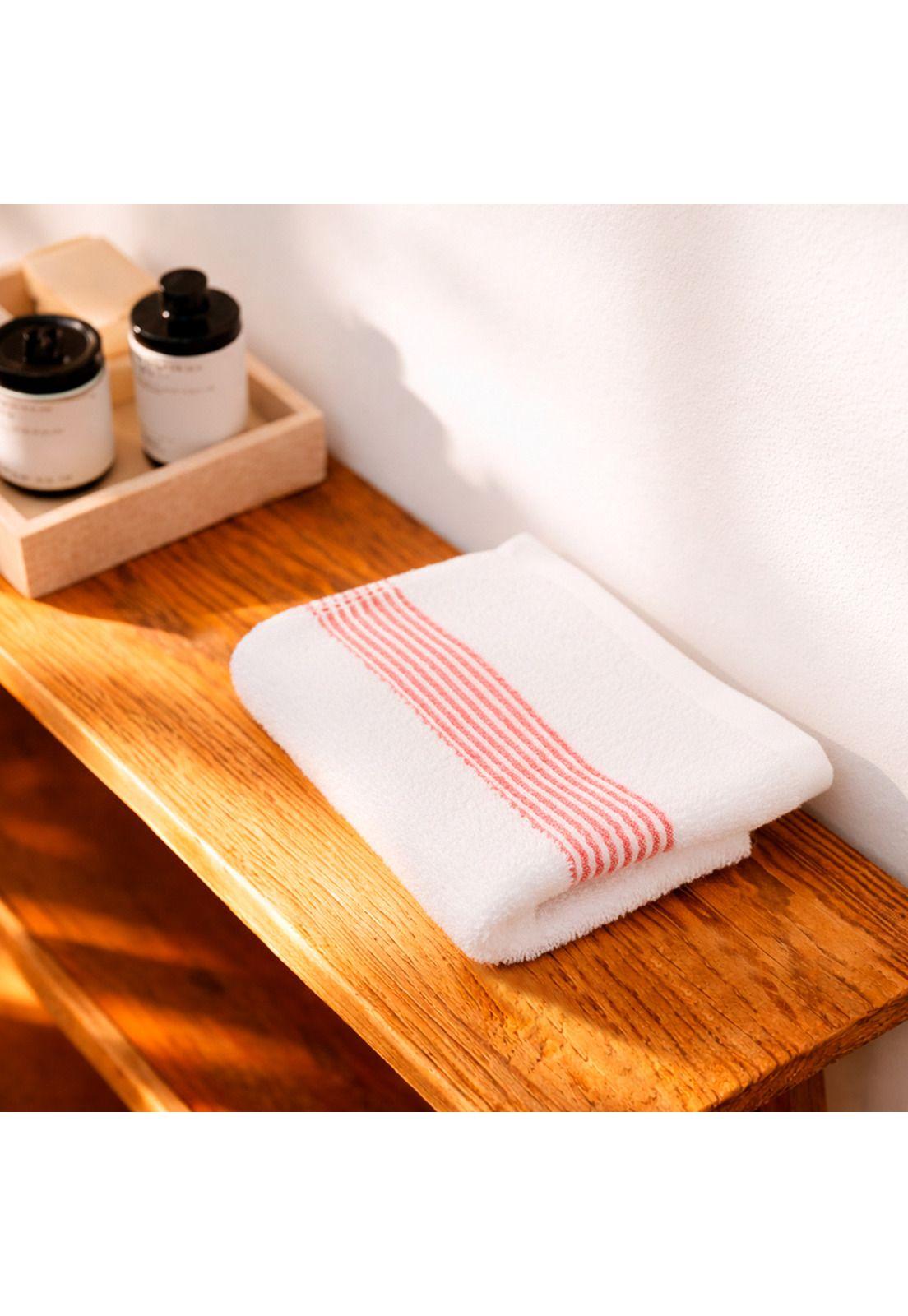 Set 2 Toallas Nautica MAV Cara+mano 100% algodón alta calidad blanco-rojo-4