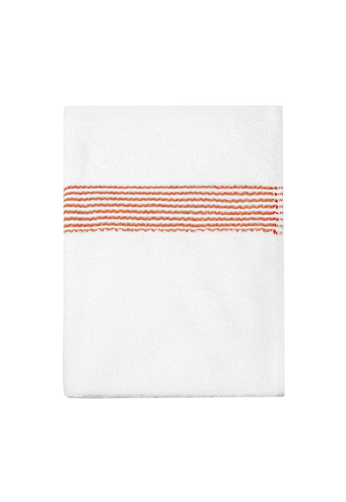 Set 2 Toallas Nautica MAV Cara+mano 100% algodón alta calidad blanco-rojo-5