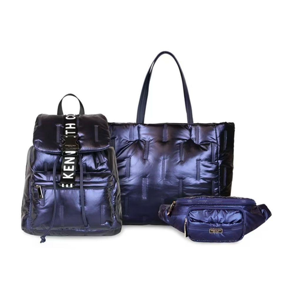 Pack Bolso + Mochila + Banano azul Pipertote Kenneth Cole-0