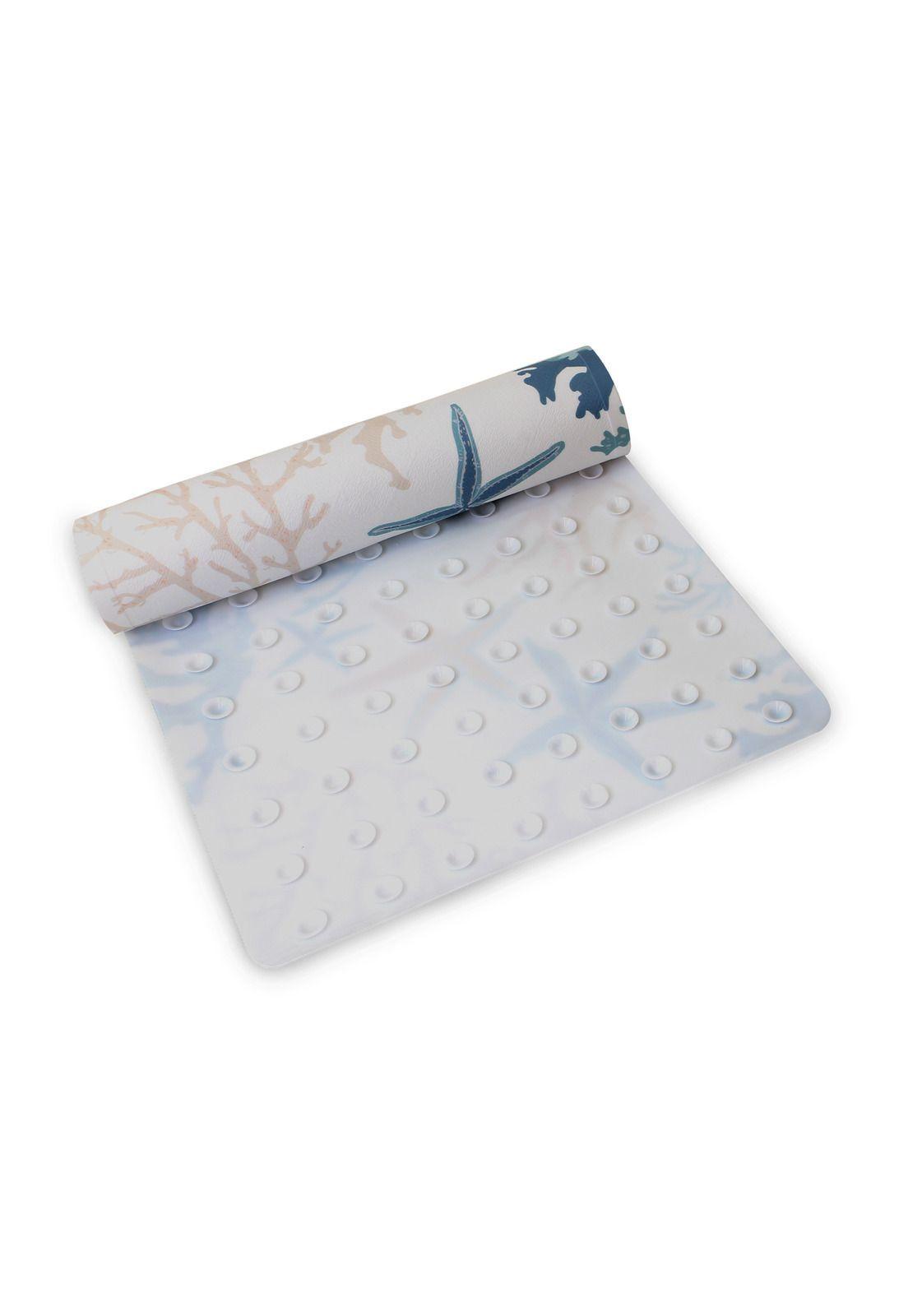 Alfombra de baño Nautica PVC antideslizante 39x69cm corales de mar-2