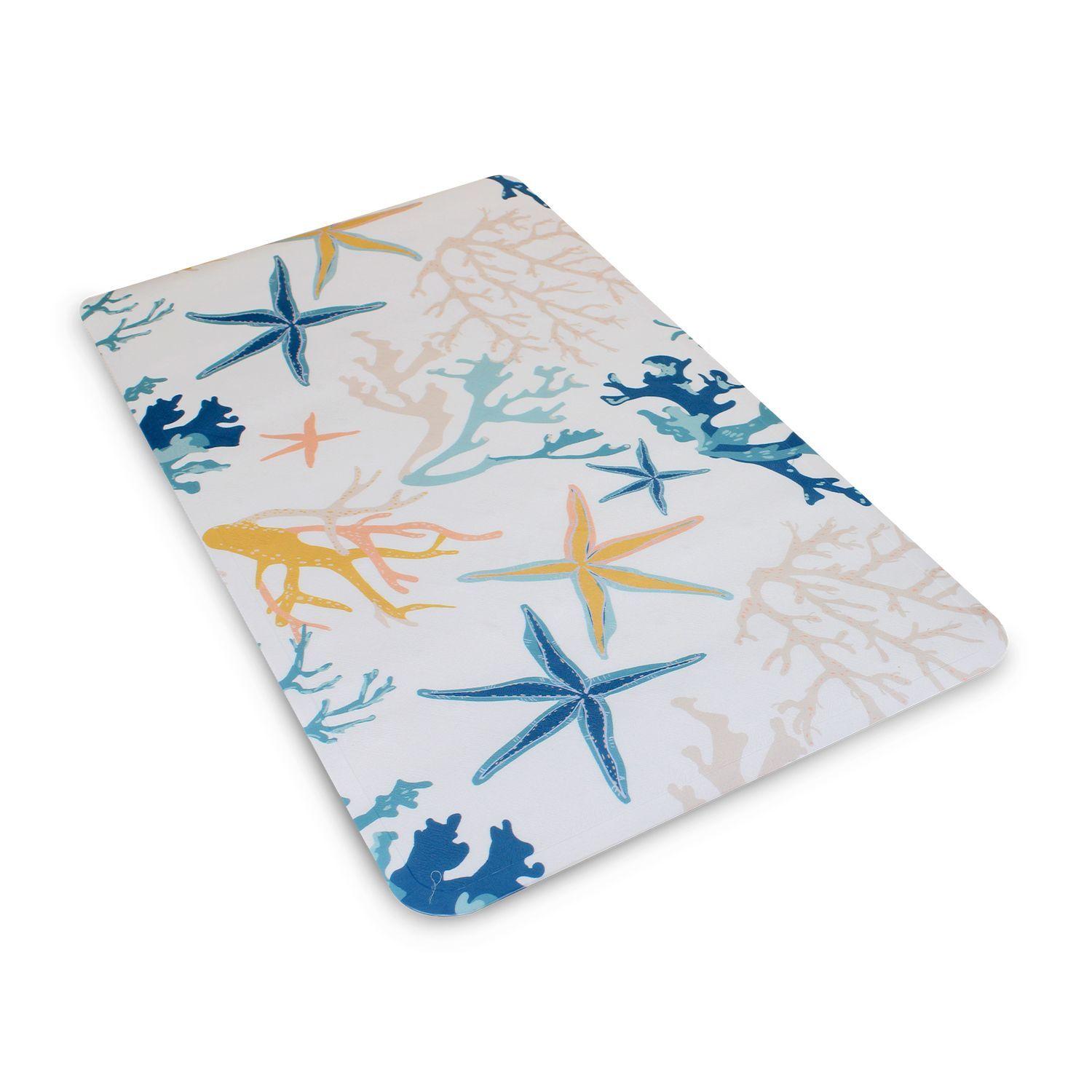 Alfombra de baño Nautica Home PVC antideslizante 39x69cm corales de mar-3