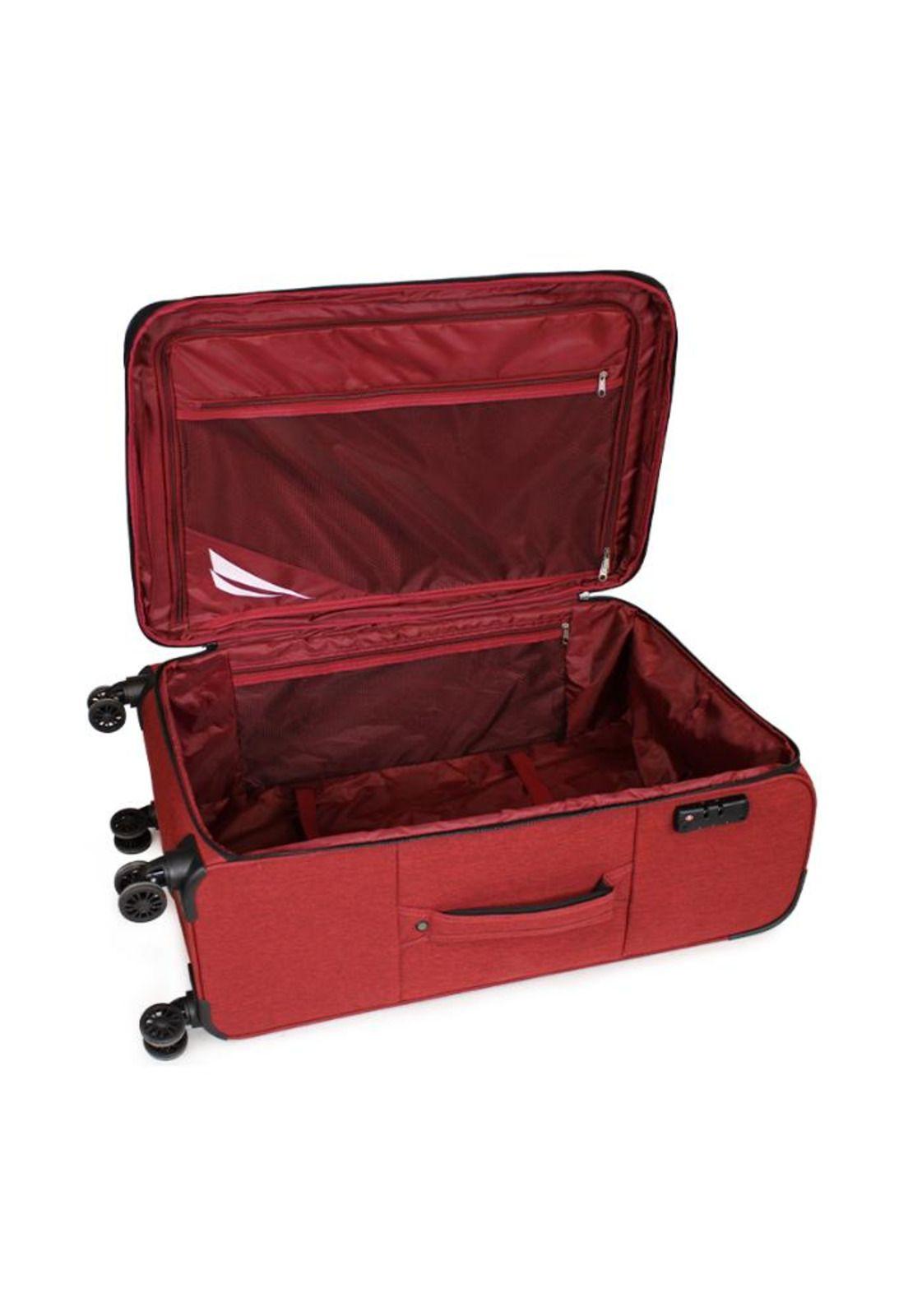 Set 3 maletas de tela Fram S+M+L roja Nautica-2