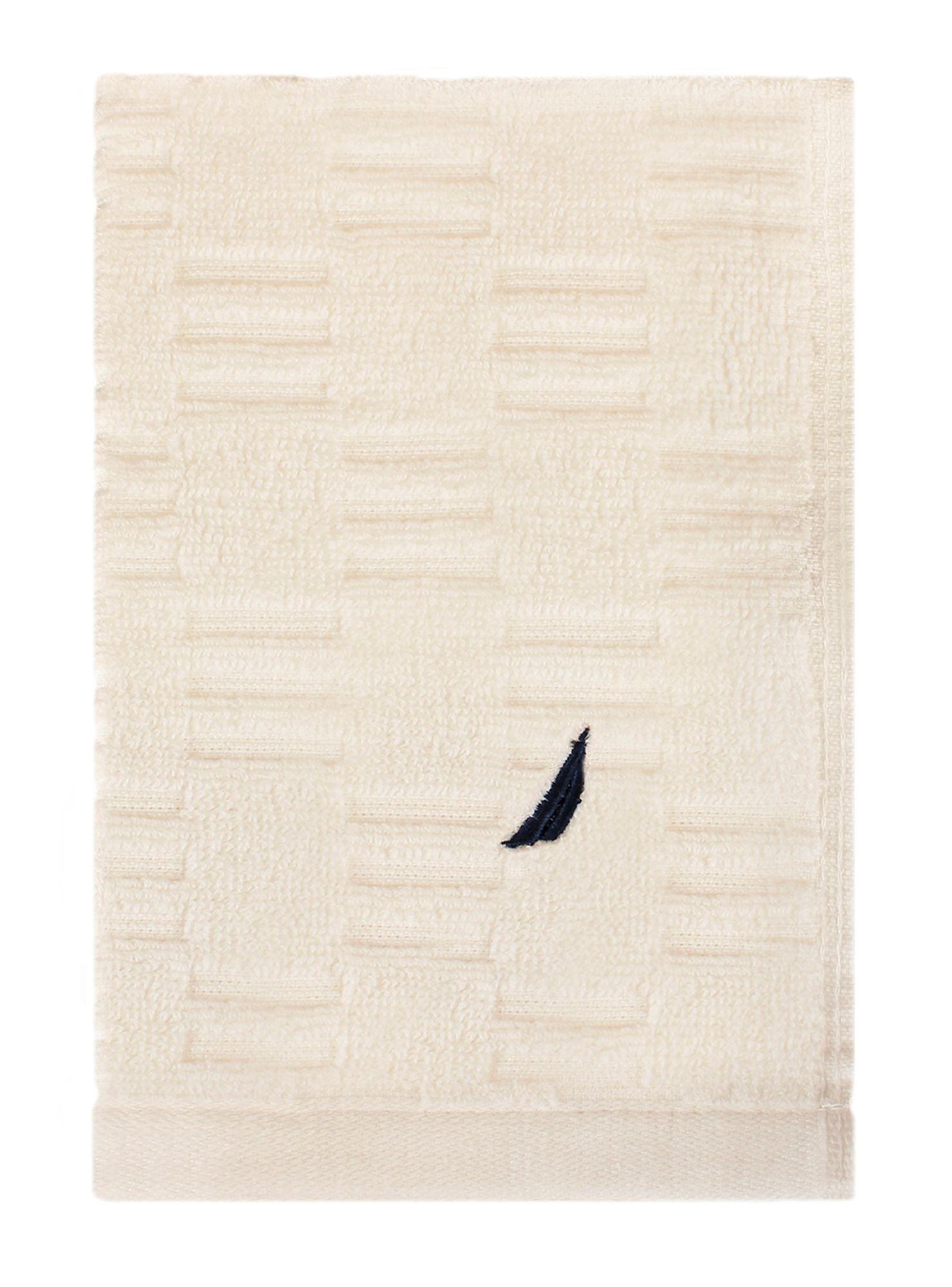 Toalla de cara SAVOY Nautica 100% algodón 30x50cm hipoalergénica crema-1