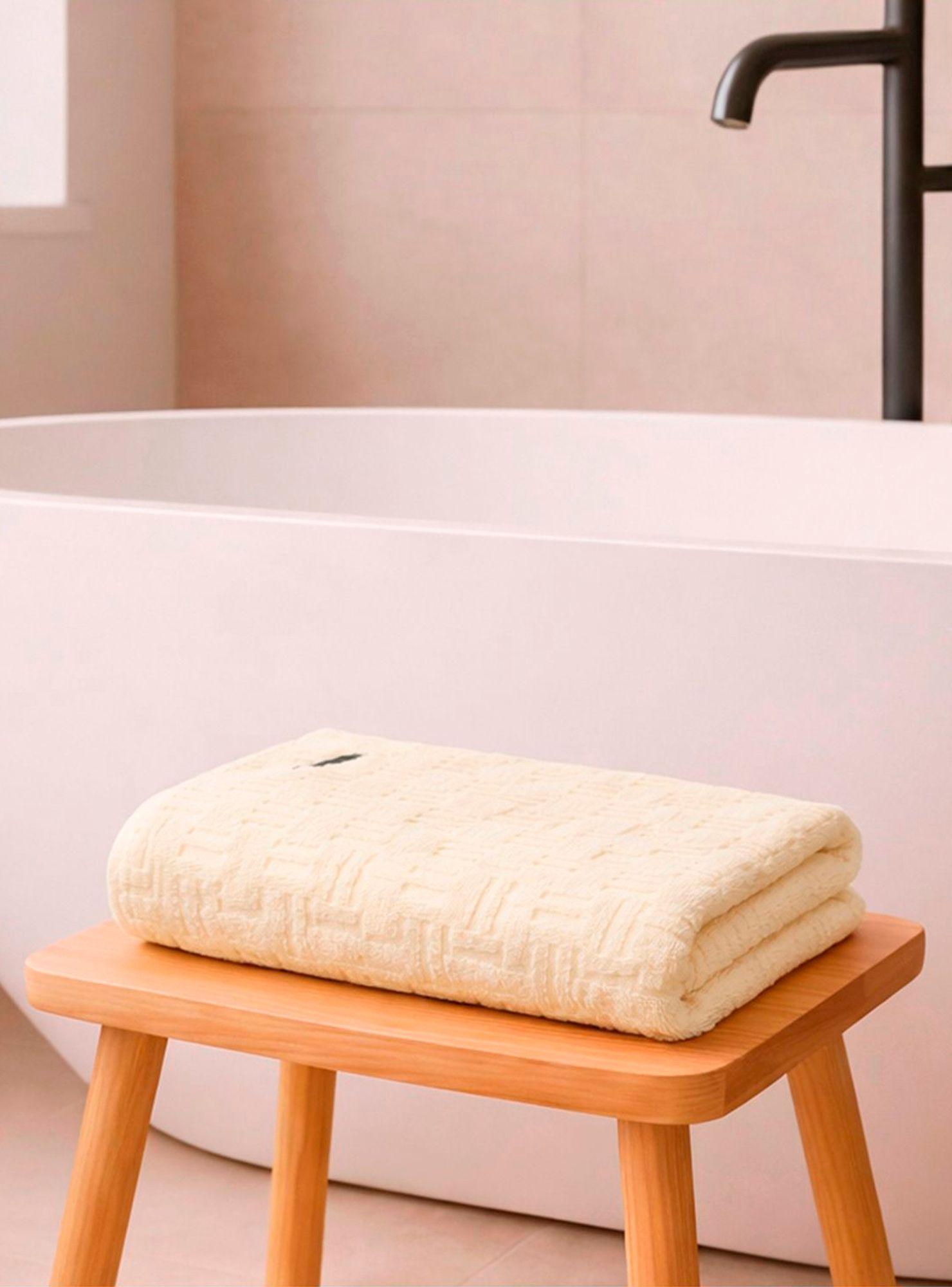Toalla de Baño Cuerpo SAVOY Nautica Home 76x137cm 100% algodón ultra suave crema-0