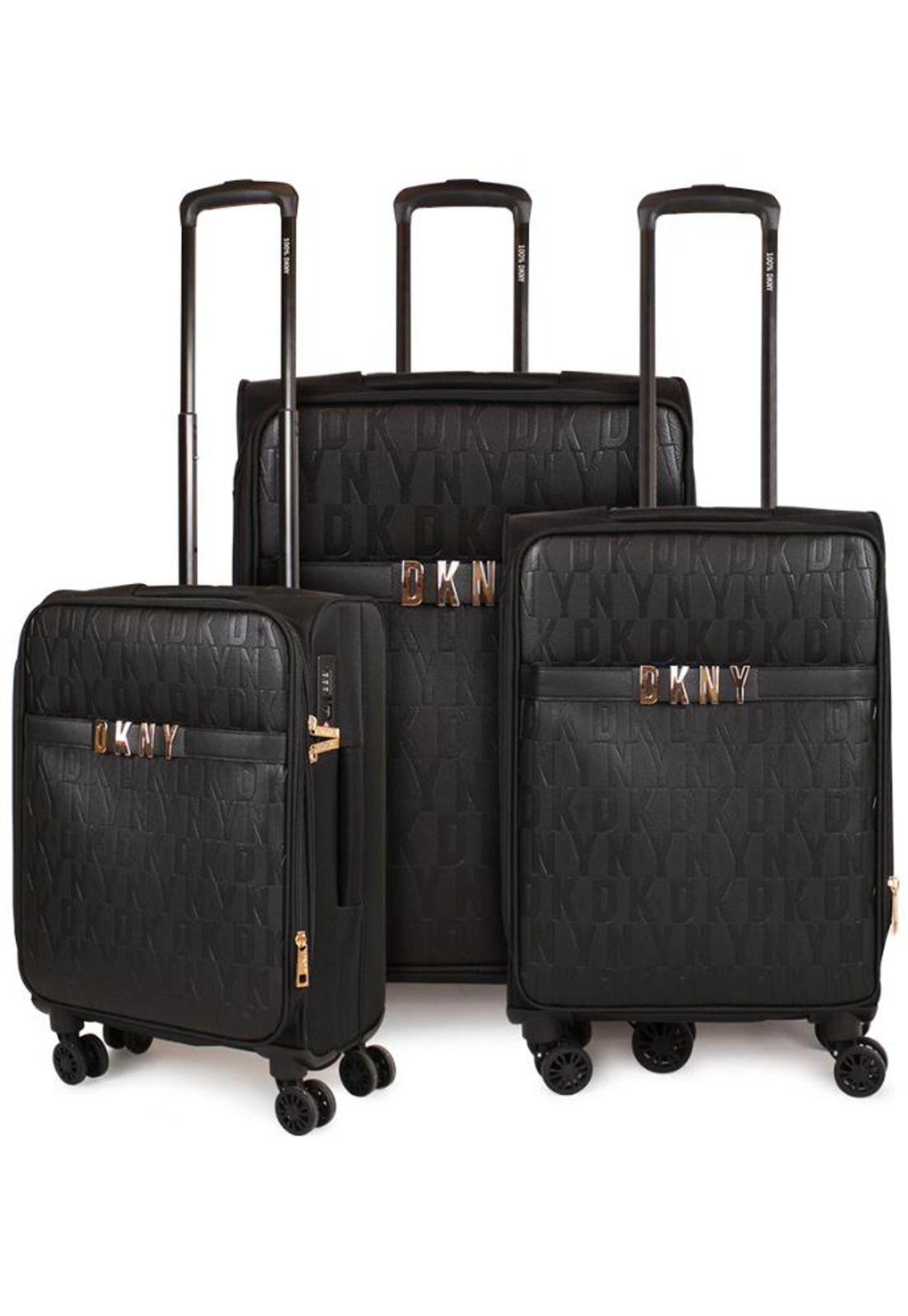 Set de 3 Maletas blandas Donna Karan IMPRESSIONIST S+M+L negra DKNY-0