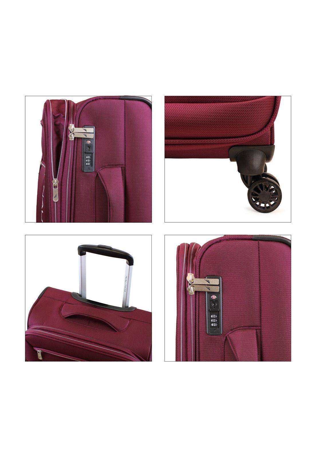 Pack 2 maletas blandas de tela M+L Nautica Valencia 20k y 23k burdeo-2