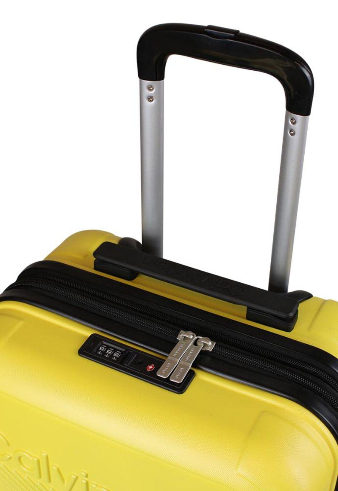 Pack 2 maletas Expression S de cabina 10kg + grande 23kg amarilla Calvin Klein-3