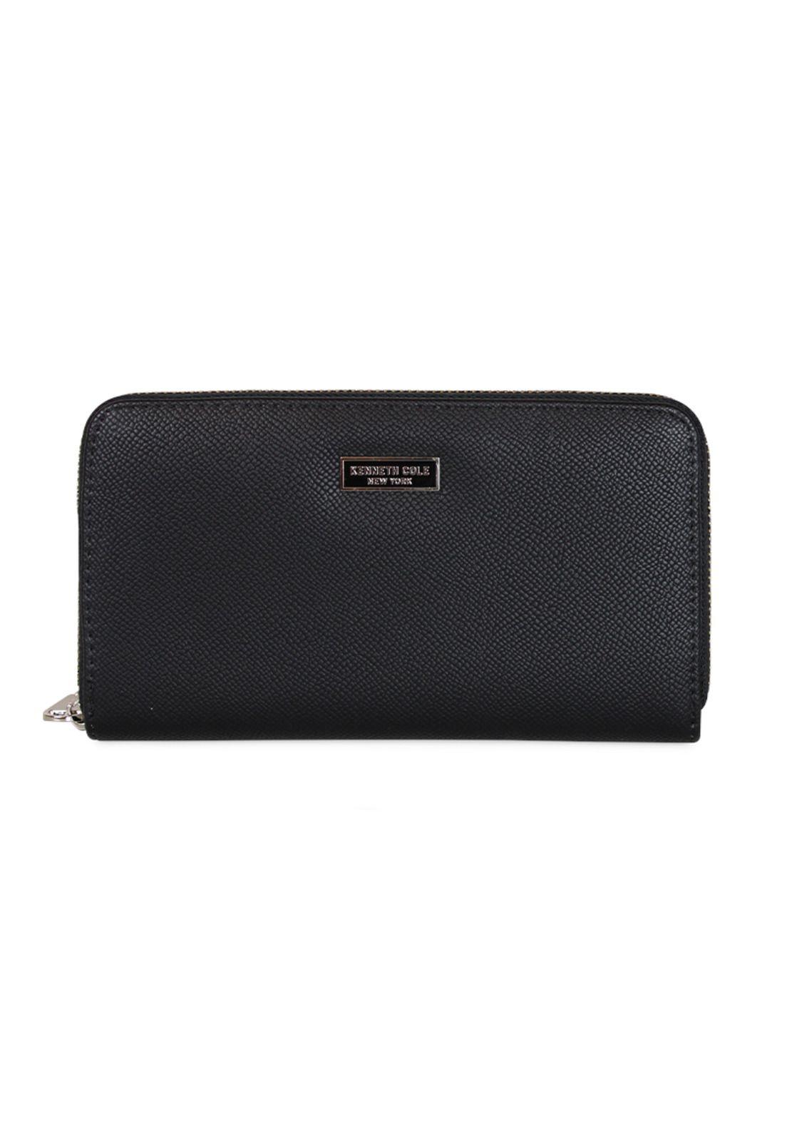 Pack Billetera Bessie negra + Pañuelo Oni negro Kenneth Cole-2