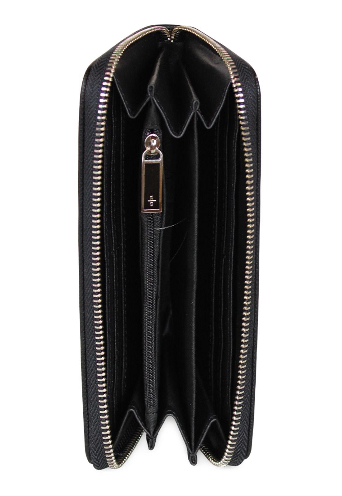 Pack Billetera Bessie negra + Pañuelo Oni negro Kenneth Cole-3
