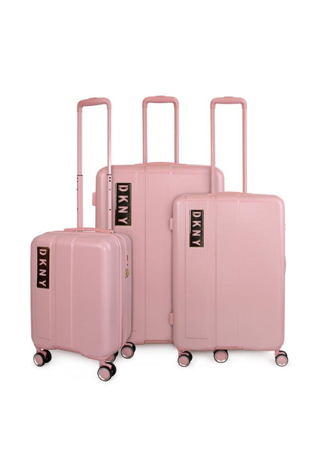 Set 3 maletas City Block cabina S+M+L pink DKNY-0