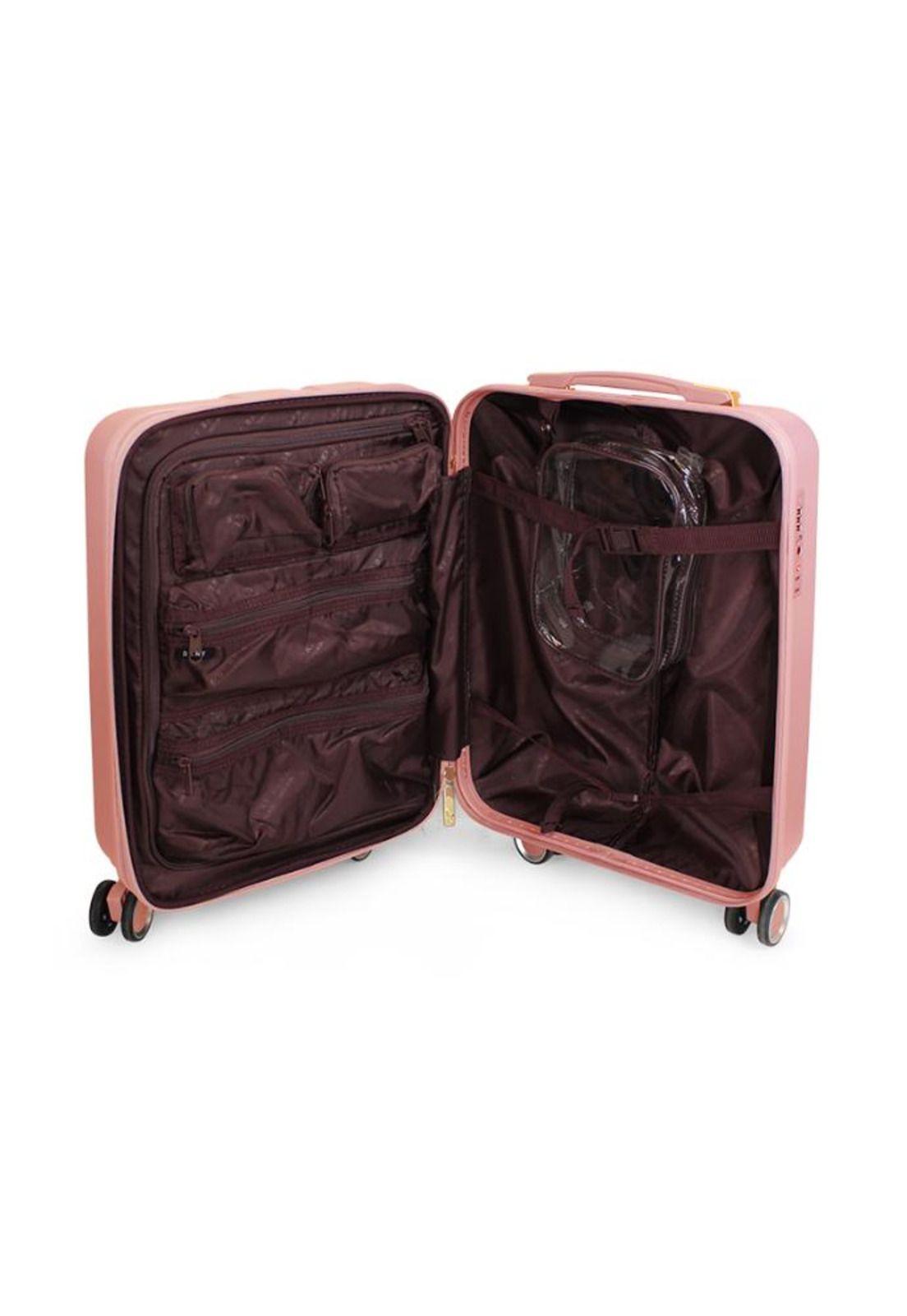 Set 3 maletas City Block cabina S+M+L pink DKNY-2