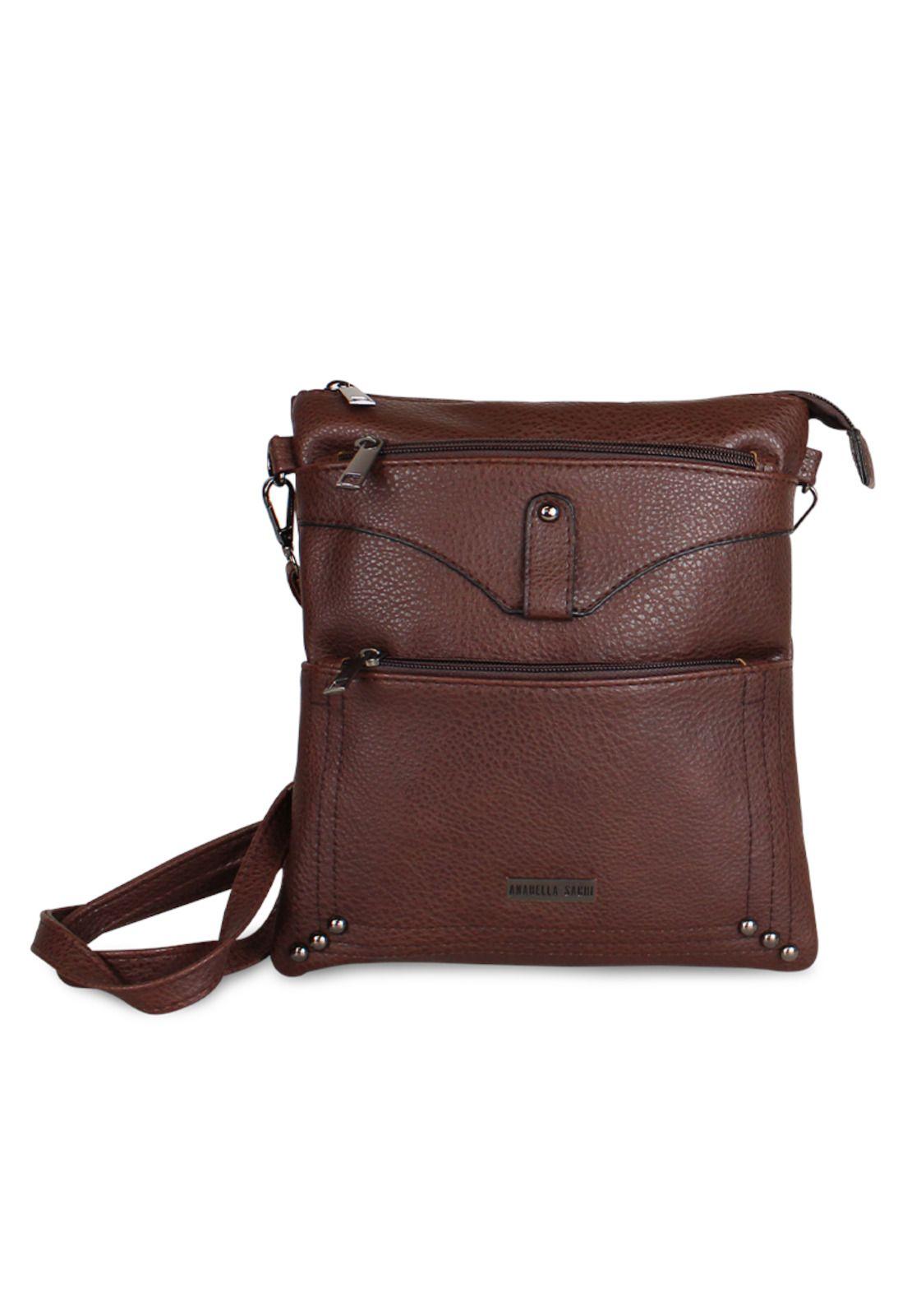 Cartera bandolera Felicia café Anabella Sachi-3
