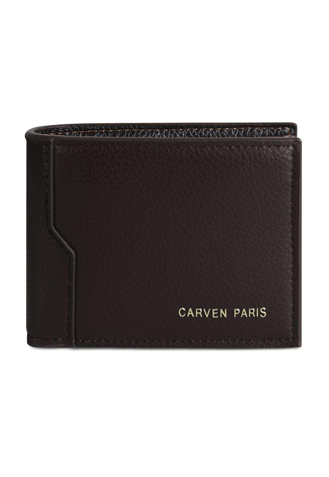 Billetera hombre Dante café oscuro con monedero  Carven Paris-2